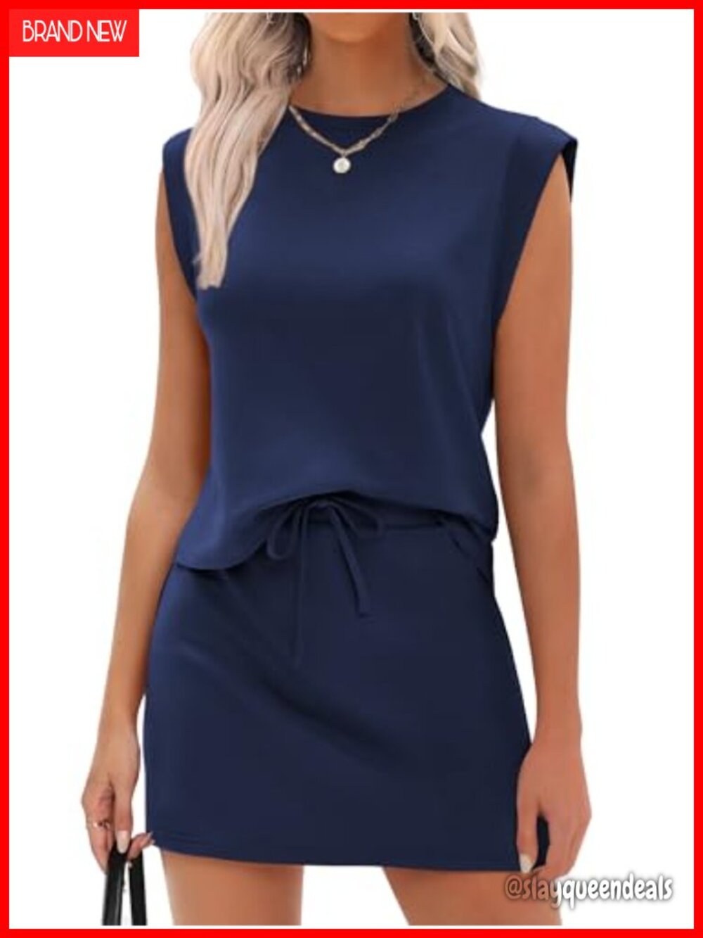 Women's 2 Piece Skirt Set Cap Sleeve Top Skort Athletic Tennis Matching Outfit